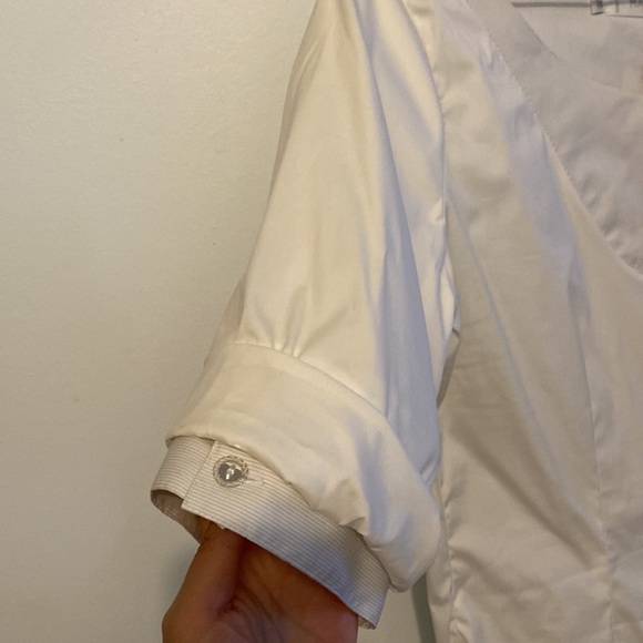 New Rayure stretch short sleeve cotton blouse - Picture 3 of 6